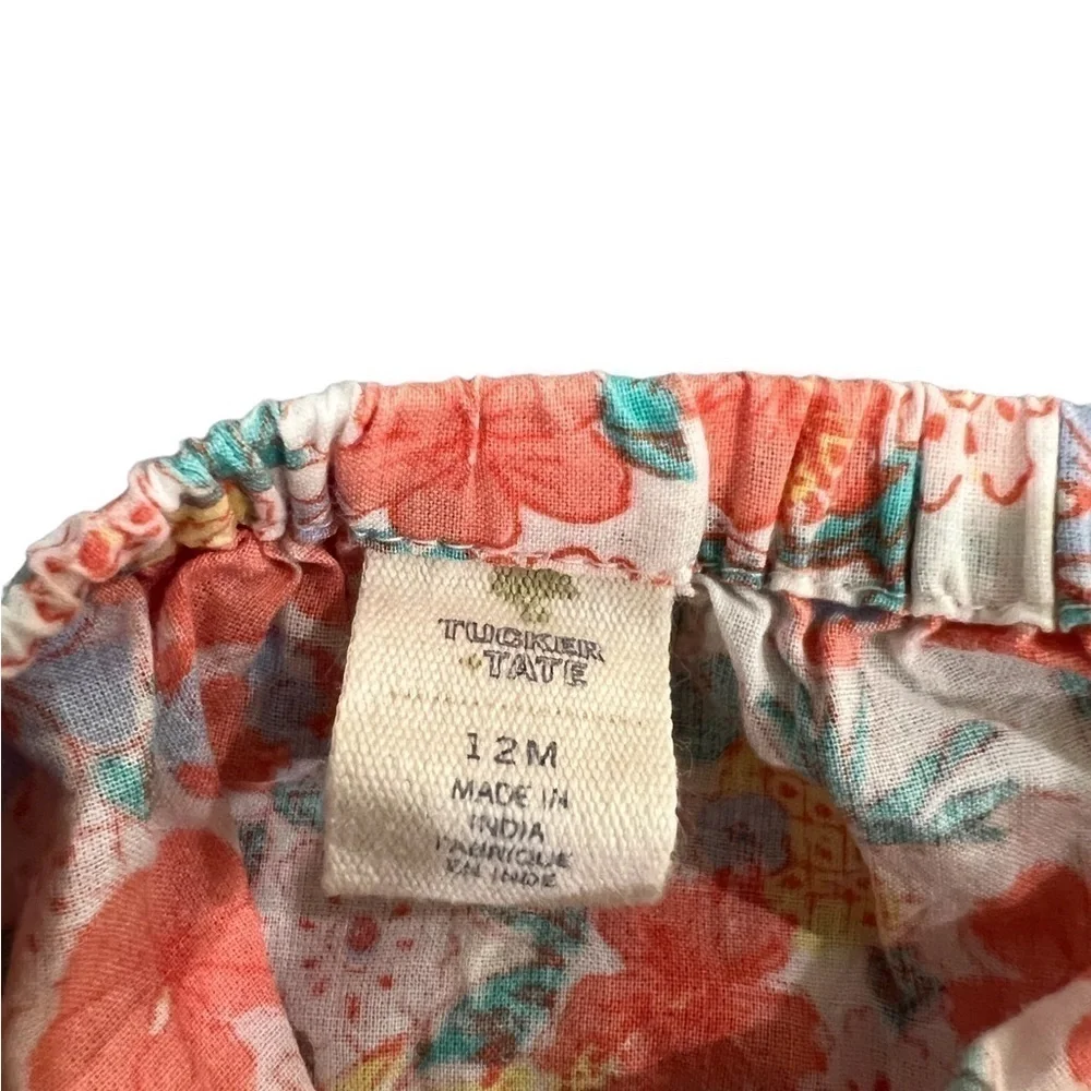 Tucker & Tate 12M tropical dress sleeveless w/decorative shoulder & bottoms